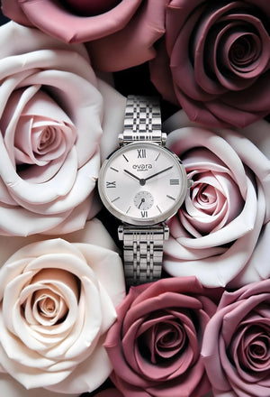 Qorum Evara Ladies Multi-function Watch - Silver Dial, Stainless Steel Strap