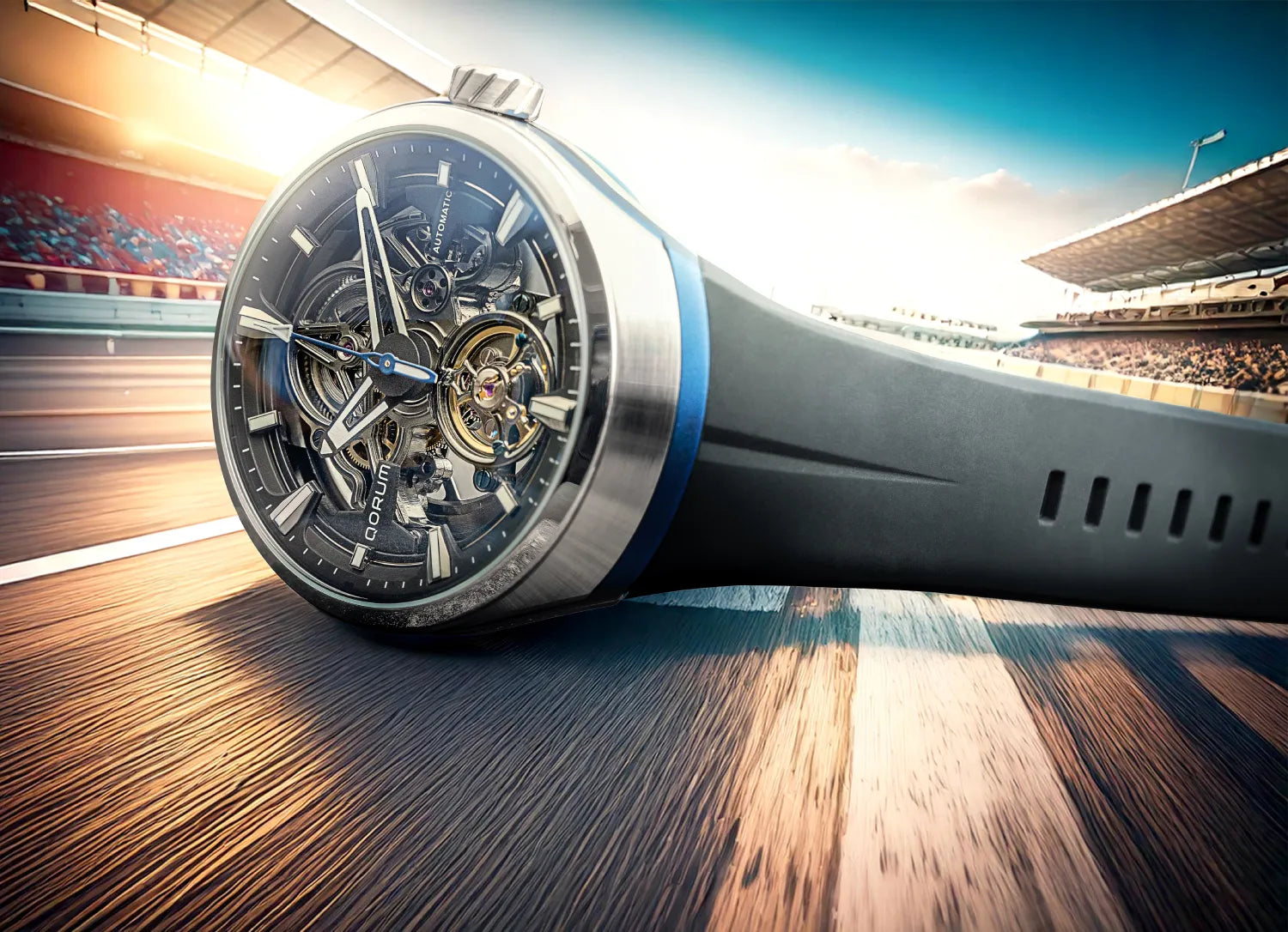 Qorum Equinox Men’s Automatic Skeleton Watch
