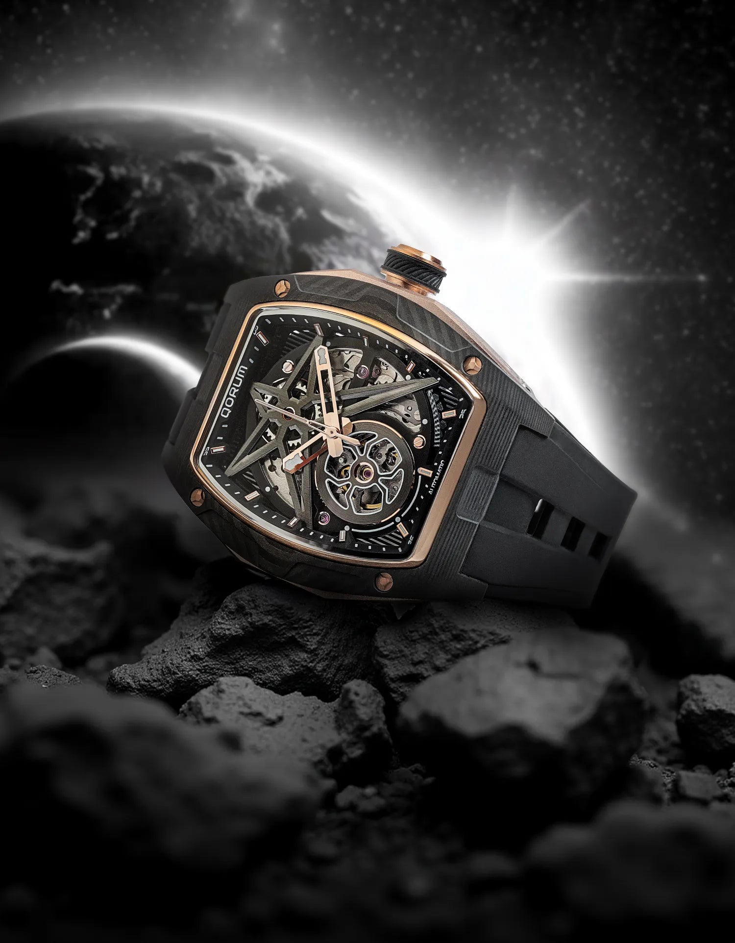 Qorum Equinox Men’s Automatic Skeleton Watch