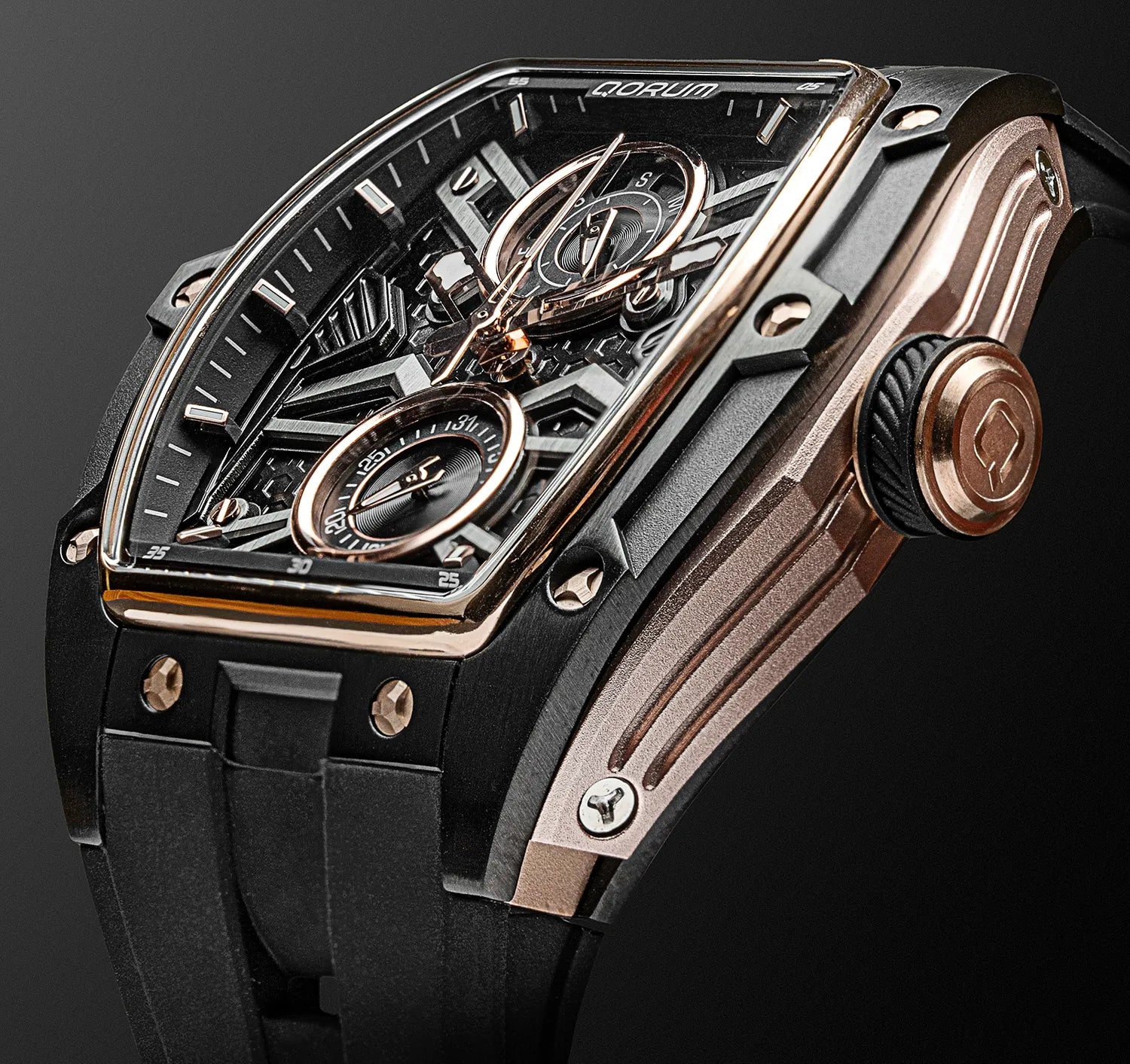 Qorum Equinox Men’s Multi-Function Skeleton Watch
