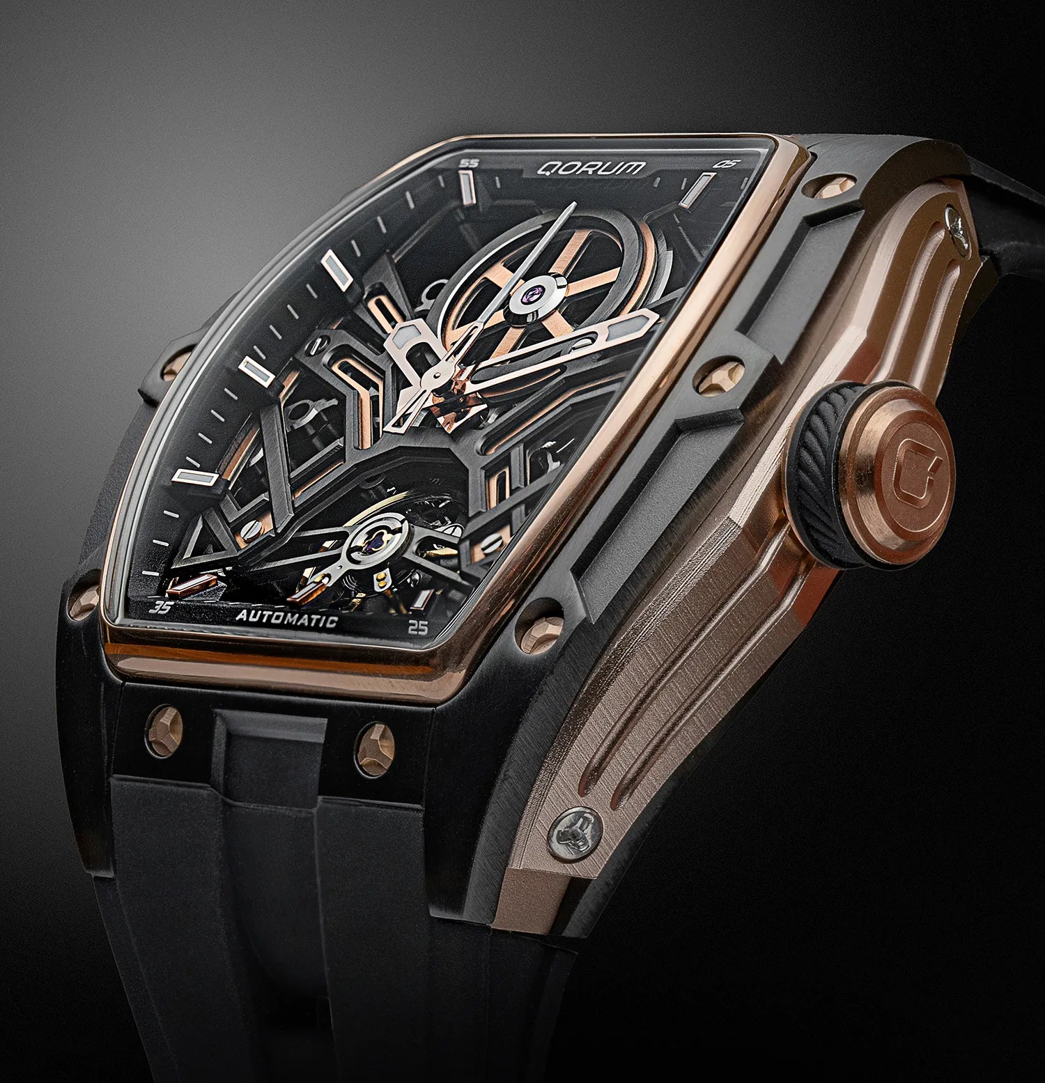 Qorum Equinox Men’s Automatic Skeleton Watch