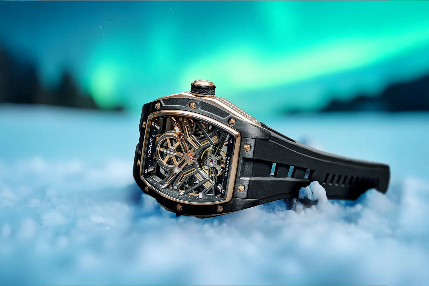 Qorum Equinox Men’s Automatic Skeleton Watch