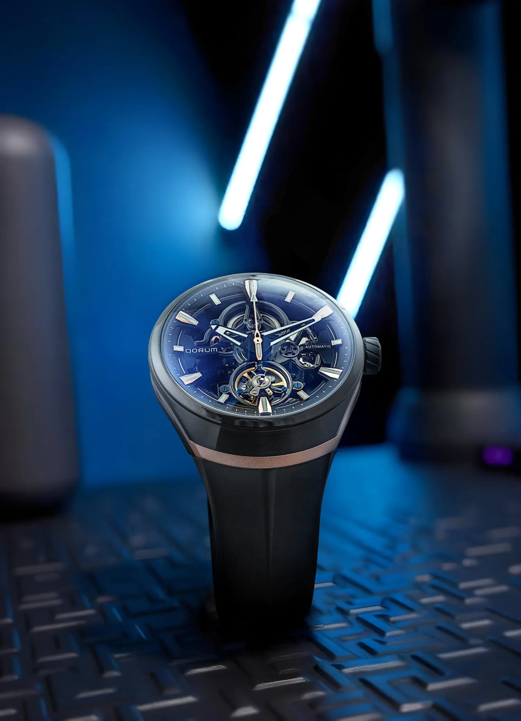 Qorum Equinox Men’s Automatic Skeleton Watch