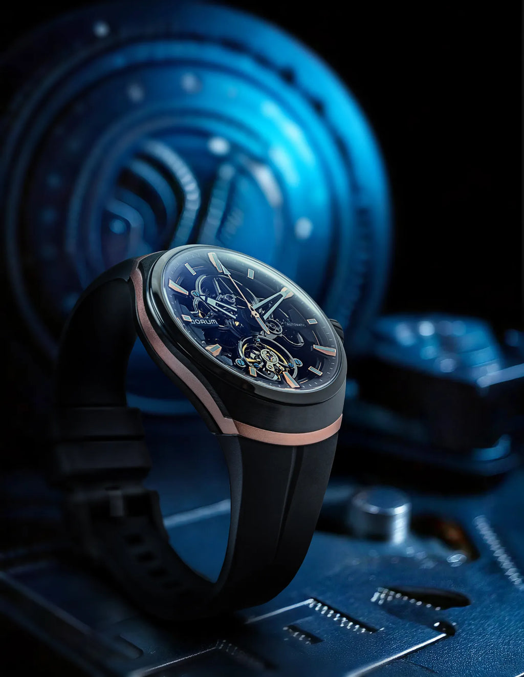 Qorum Equinox Men’s Automatic Skeleton Watch