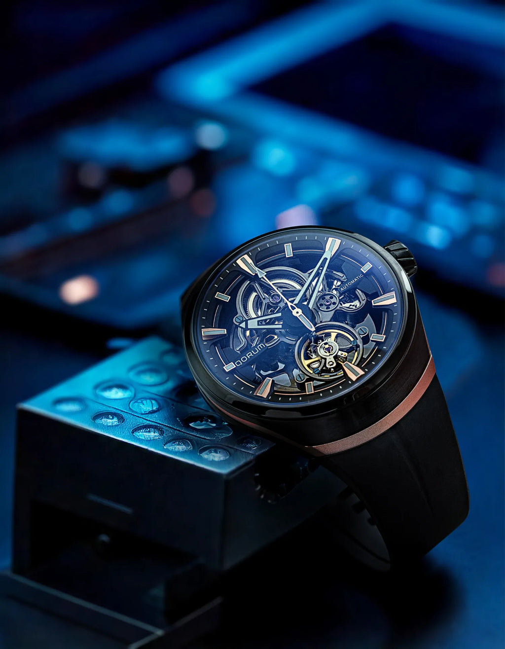 Qorum Equinox Men’s Automatic Skeleton Watch
