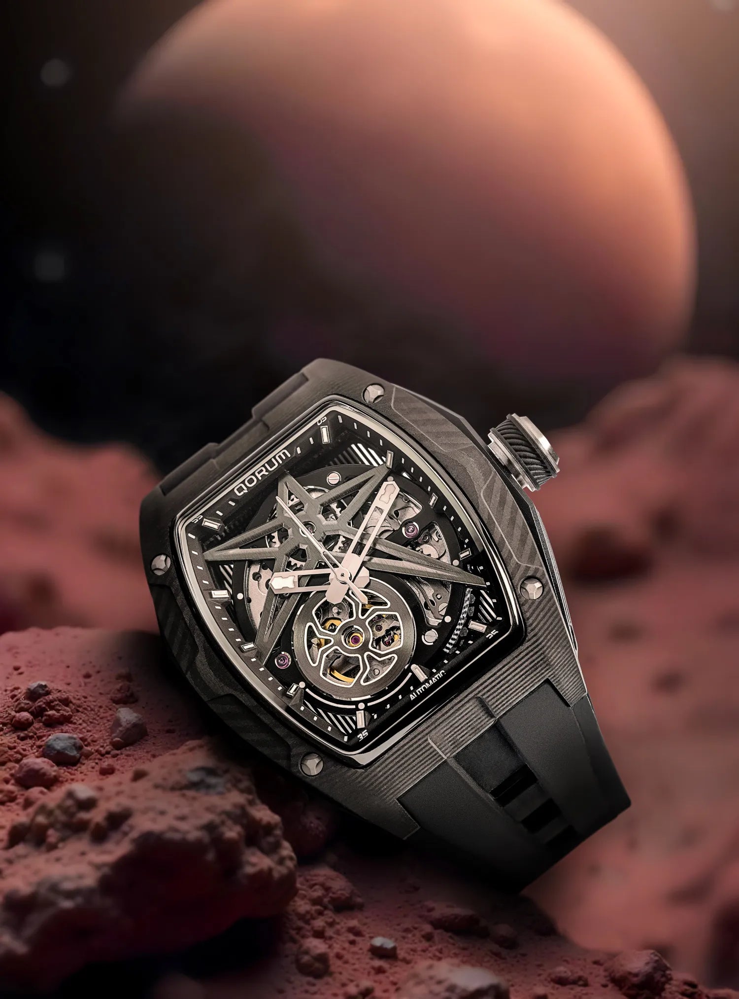 Qorum Equinox Men’s Automatic Skeleton Watch
