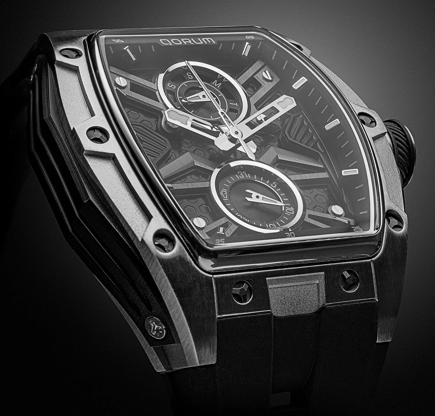 Qorum Equinox Men’s Multi-Function Skeleton Watch