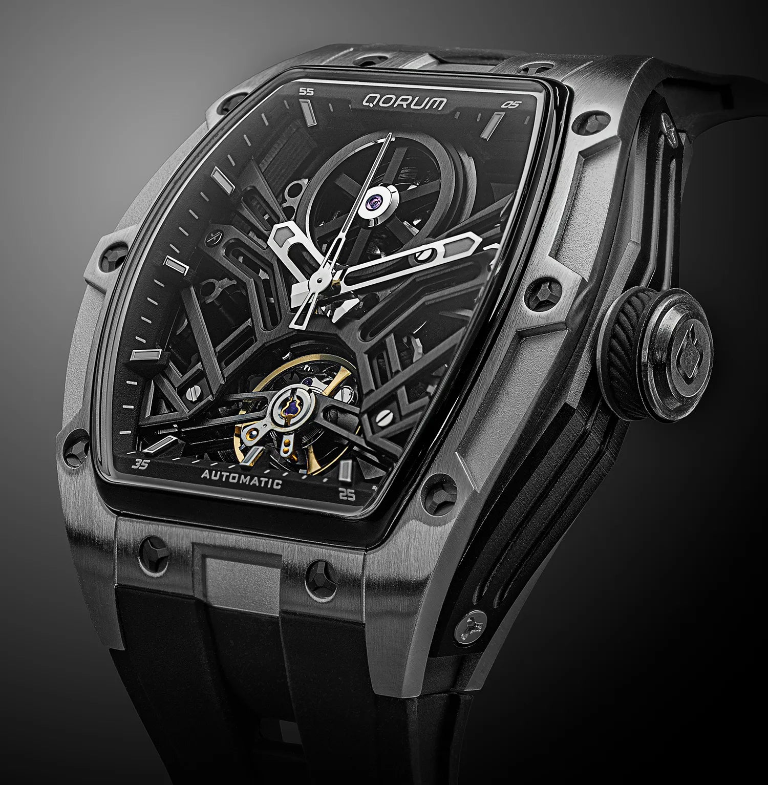 Qorum Equinox Men’s Automatic Skeleton Watch