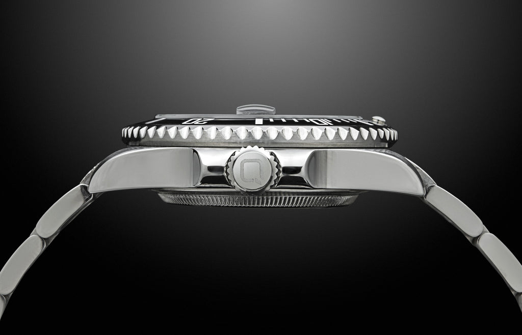 Qorum Regalia Men’s Automatic Watch - Black Dial, Black Bezel, Date Display, Stainless Steel Strap